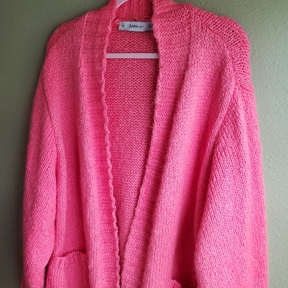 Zara pink oversized cardigan - Picture 5 of 8